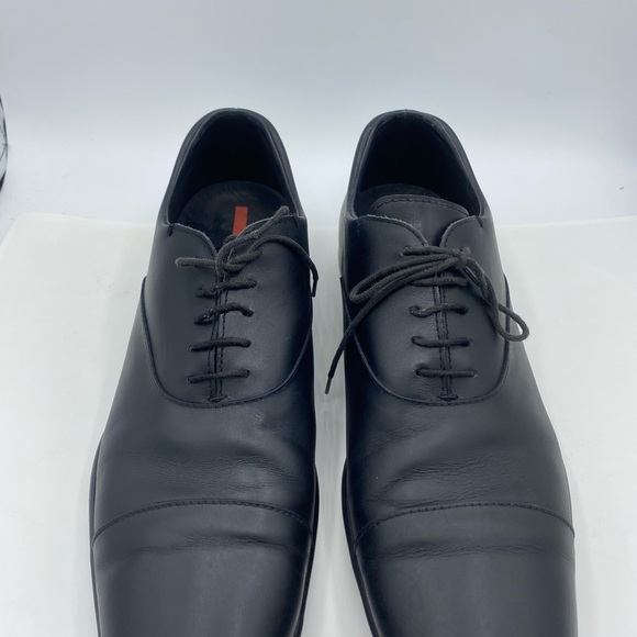 Mens Black Leather Prada Shoes 11-1/2 - Picture 2 of 16